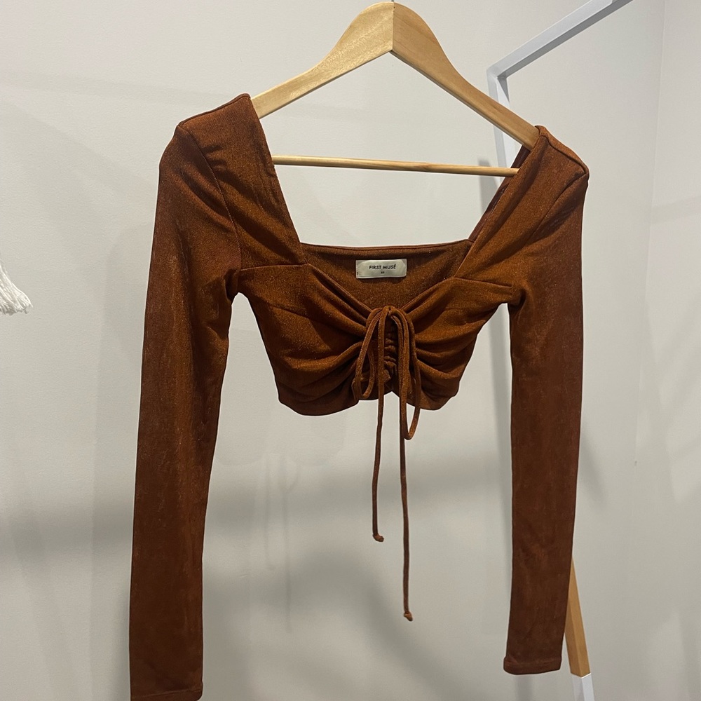 FIRST MUSE 🧡 TALIA TIE FRONT TOP 🧡 - Picture 12 of 13